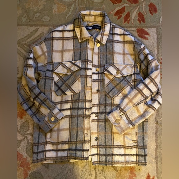 Zara plaid shacket size s - Picture 1 of 7